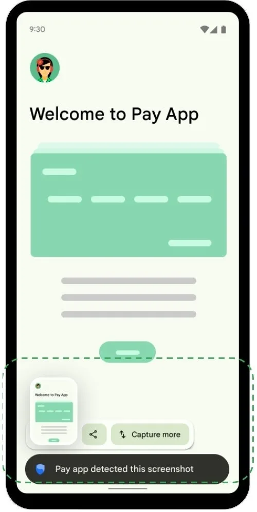 android 14 screenshot detection jpg