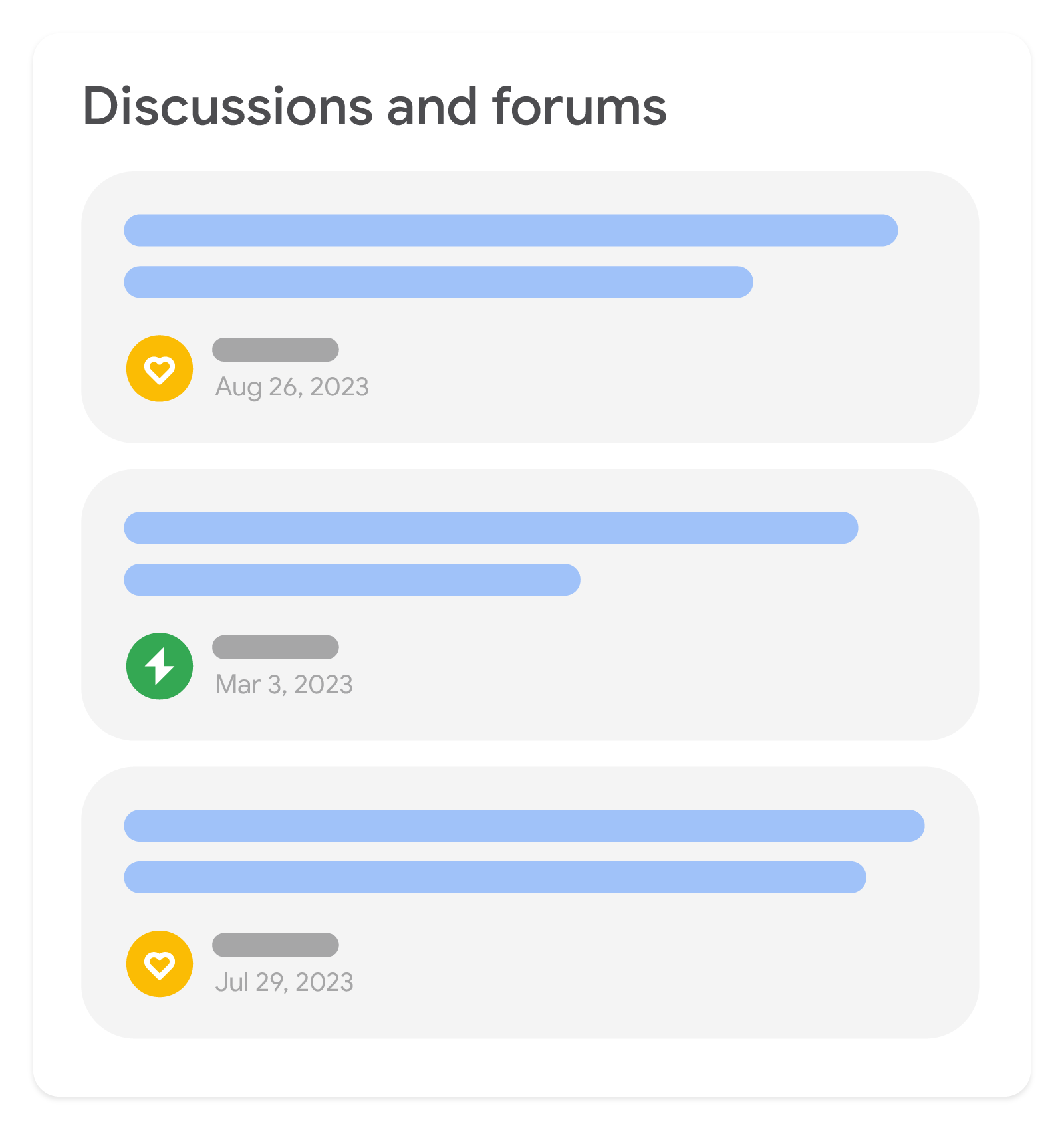 discussions and forums rich result