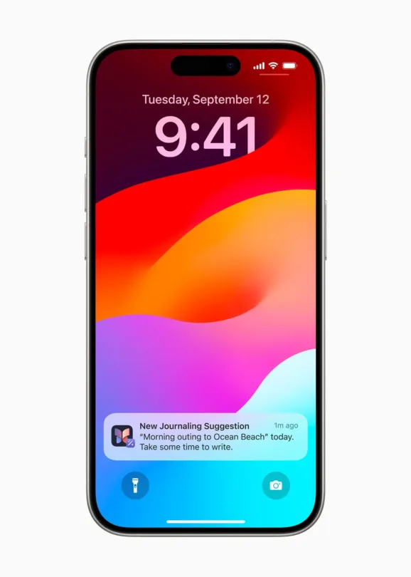 Apple Journal app notification i jpg