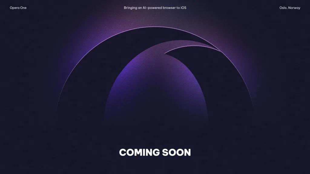 Opera One iOS Announcement