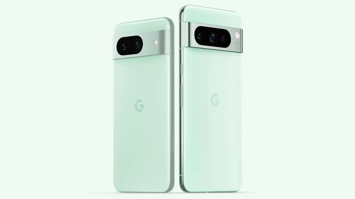 Pixel 8 and Pixel 8 Pro in Mint jpg