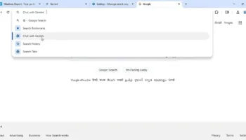 Chrome chat with Gemini shortcut