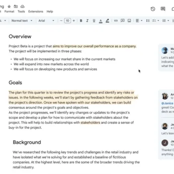 manage comments in Docs