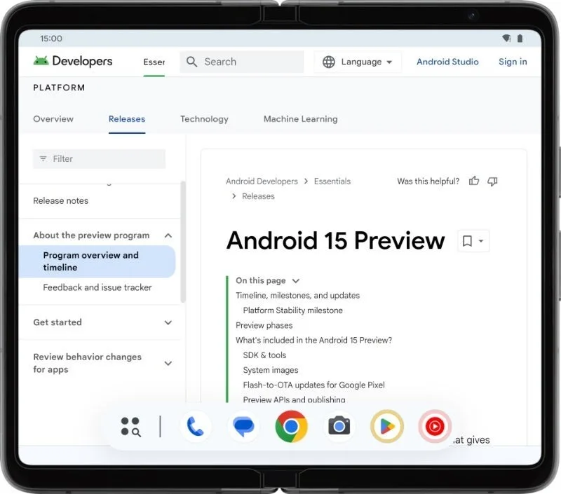 Android 15 va redéfinir le multitâche : retour de la barre des tâches classique 61 Android 15 DP2 transient taskbar jpg