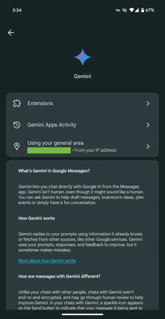 gemini google messages beta 5