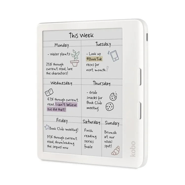 Kobo Libra et Clara Colour : Une nouvelle ère pour les liseuses en couleur 54 9 Libra White EN Device Angled 1 jpg