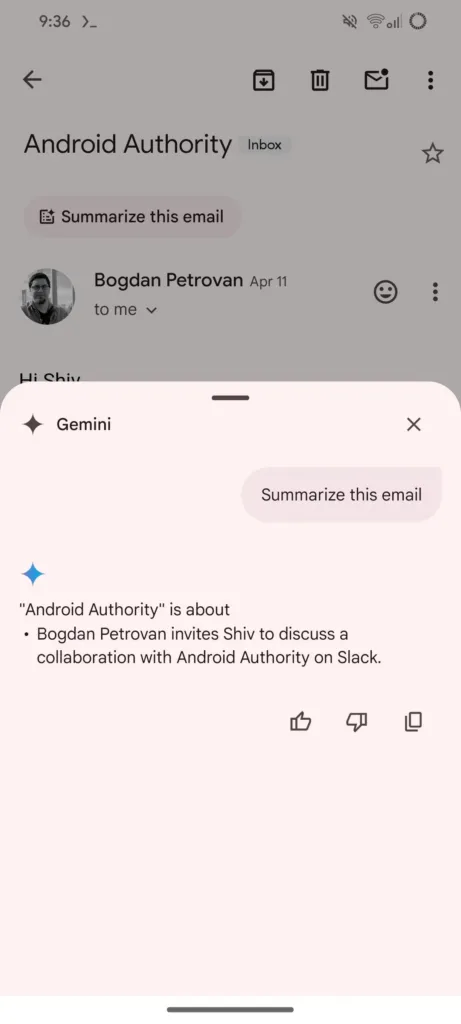 Gmail On Android Summarize Gemin