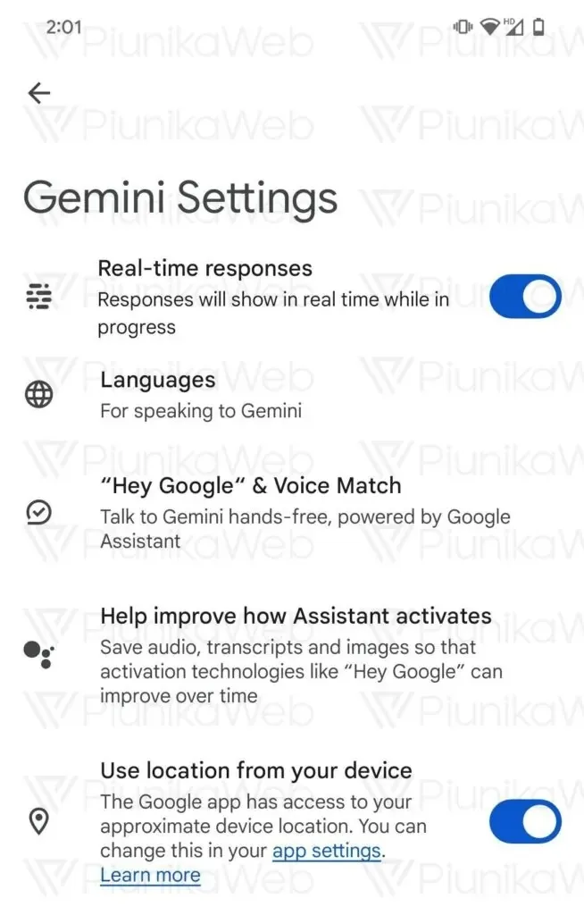 Google Gemini real time response jpg