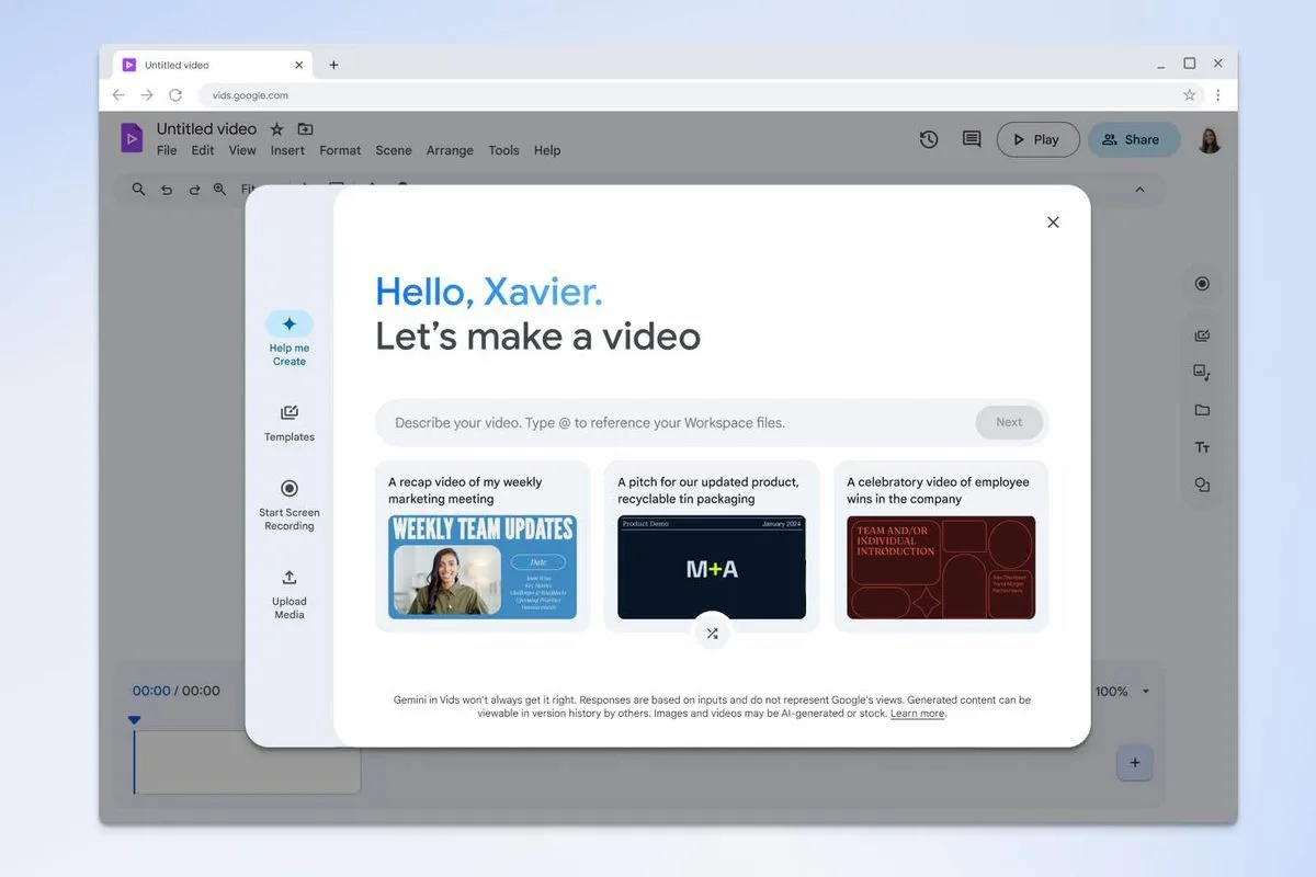 Google Vids révolutionne la création vidéo dans Workspace avec une aide IA