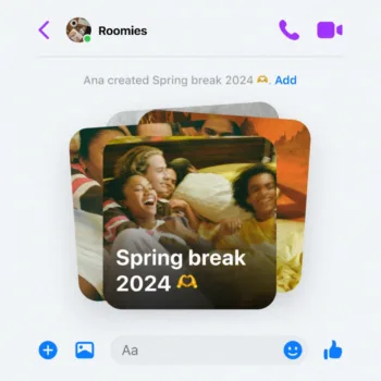 Messenger se renouvelle : Envoi de photos HD et création d'albums partagés