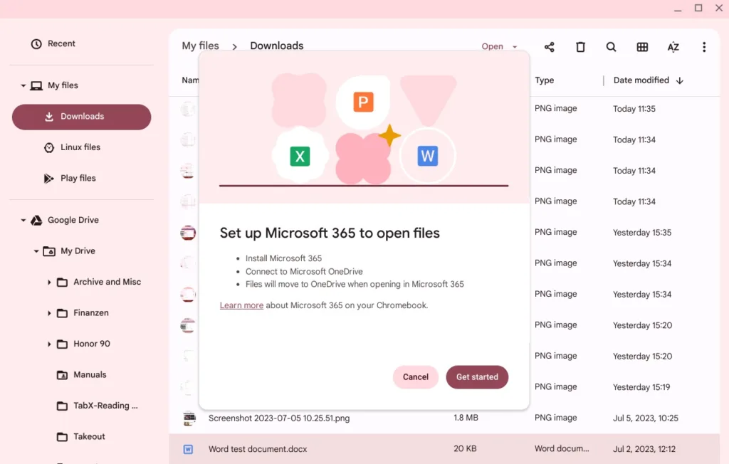 Google et Microsoft collaborent pour améliorer l'expérience Office sur Chromebooks 46 screenshot 2023 08 29 11 35 53