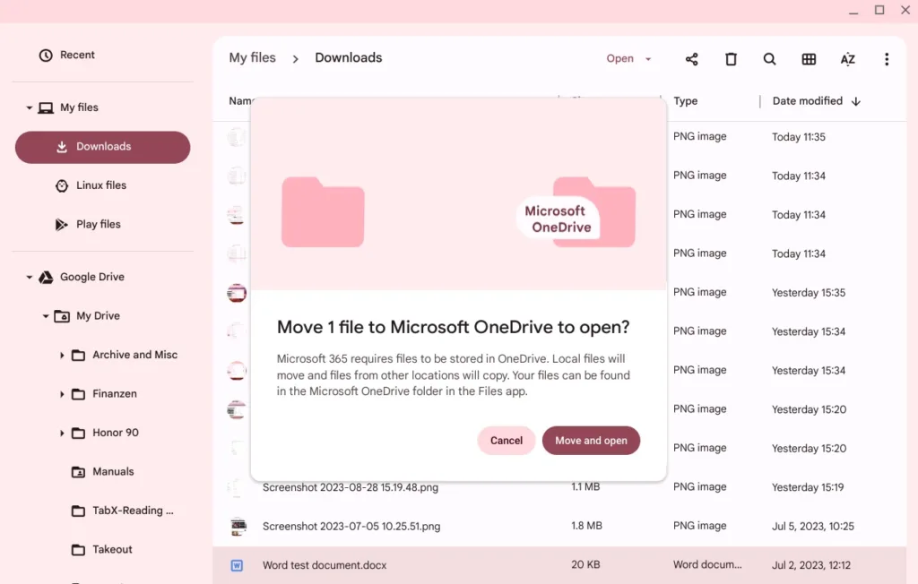 Google et Microsoft collaborent pour améliorer l'expérience Office sur Chromebooks 47 screenshot 2023 08 29 11 38 30
