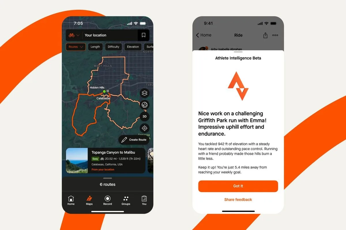 Strava introduit des fonctionnalités IA et annonce le mode sombre pour l’été