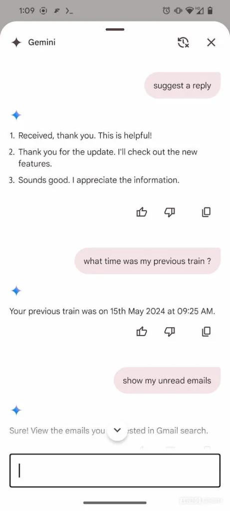 Gemini button in Gmail 1 1