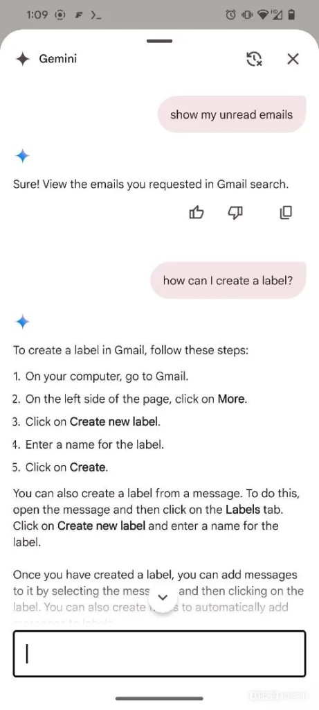 Gemini button in Gmail 2 1