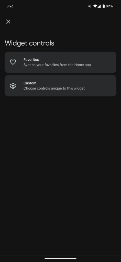 Google Home Favorites widget 3