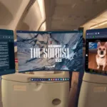 Quest headset on a plane