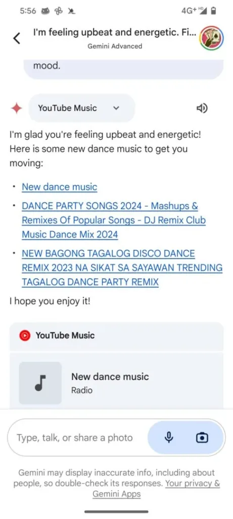 Google va étendre les capacités de Gemini avec une extension pour YouTube Music 53 YouTube Music extension in Gemin 2