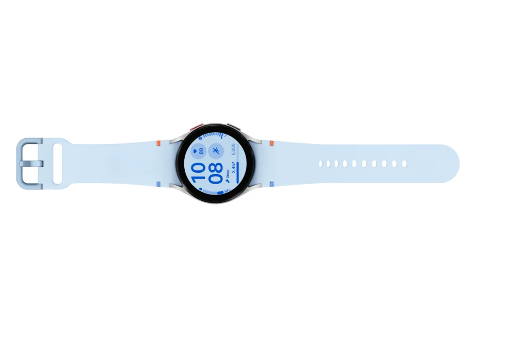 018 galaxy watch fe silver front unfolded