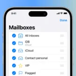 Mailboxes Mail app iPhone