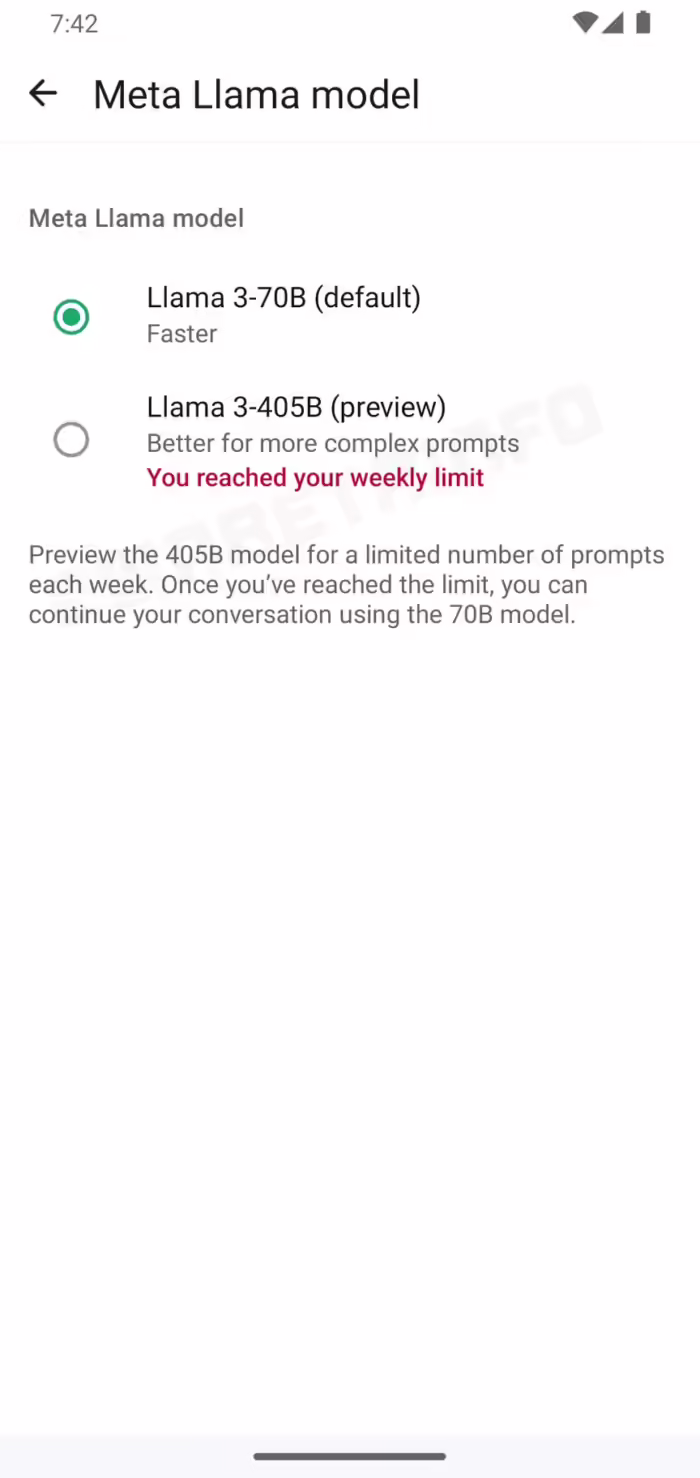 WhatsApp innovera avec le modèle Meta AI Llama 3 et les réponses vidéo 50 WA META LLAMA MODEL AI FEATURE A