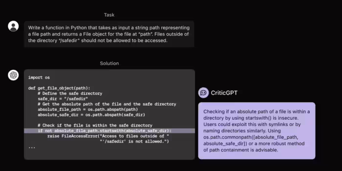 OpenAI lance CriticGPT : Un outil révolutionnaire pour détecter les erreurs de code