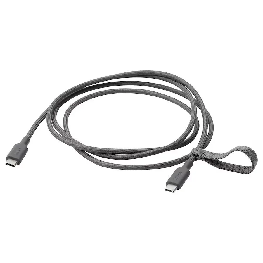 IKEA élargit sa gamme de charge avec des câbles USB-C et une multiprise 42 lillhult usb c to usb c dark gra jpg