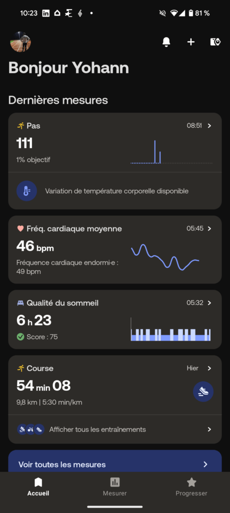 Test de la Withings ScanWatch Nova : Alliant élégance et technologies de santé 27 Screenshot 20240723 102304