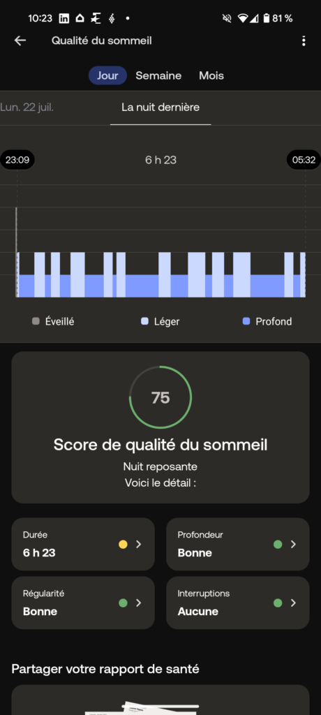 Test de la Withings ScanWatch Nova : Alliant élégance et technologies de santé 28 Screenshot 20240723 102313