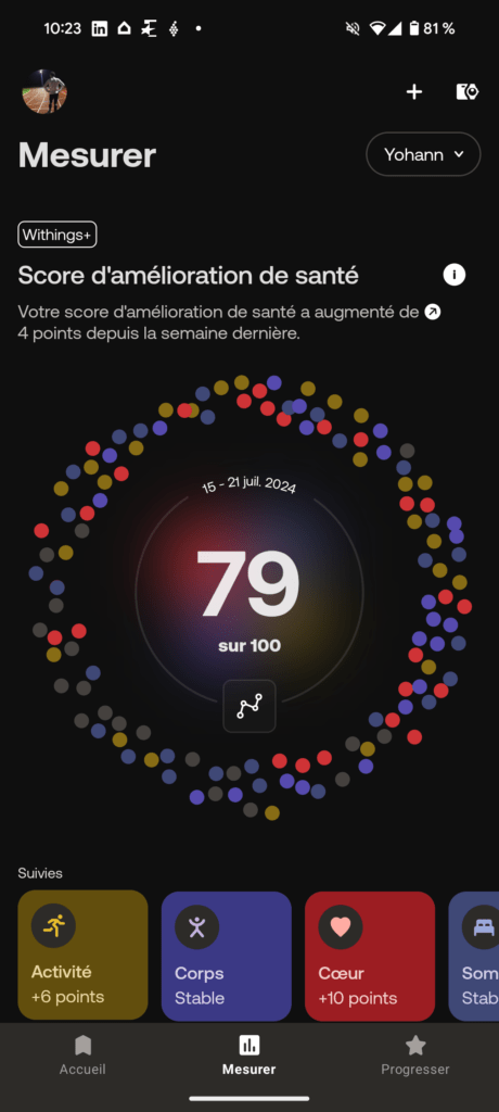 Test de la Withings ScanWatch Nova : Alliant élégance et technologies de santé 31 Screenshot 20240723 102351