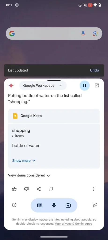 Google introduit des extensions Gemini pour Keep, Tasks et Agenda 53 Gemini Google Keep Extension 6