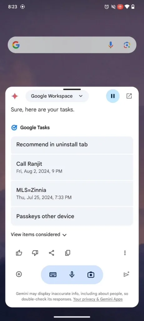 Google introduit des extensions Gemini pour Keep, Tasks et Agenda 56 Gemini Google Tasks Extension 1