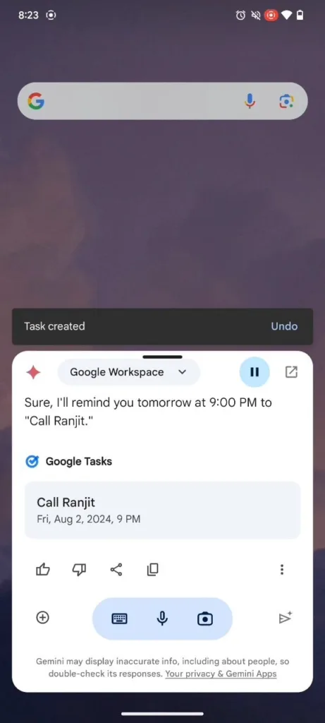Google introduit des extensions Gemini pour Keep, Tasks et Agenda 55 Gemini Google Tasks Extension 5