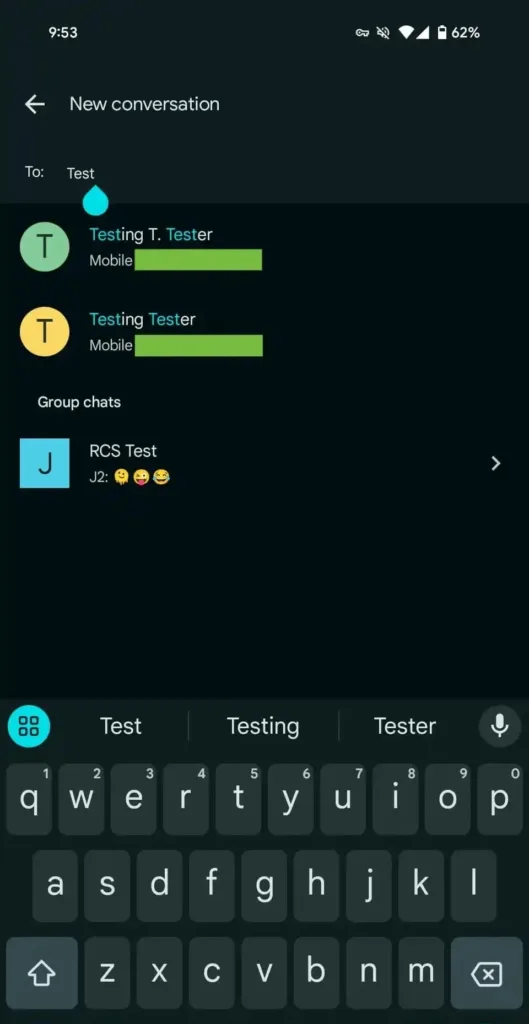 Google Messages va faciliter la recherche et l’envoi de messages aux groupes 61 Google Messages group search new