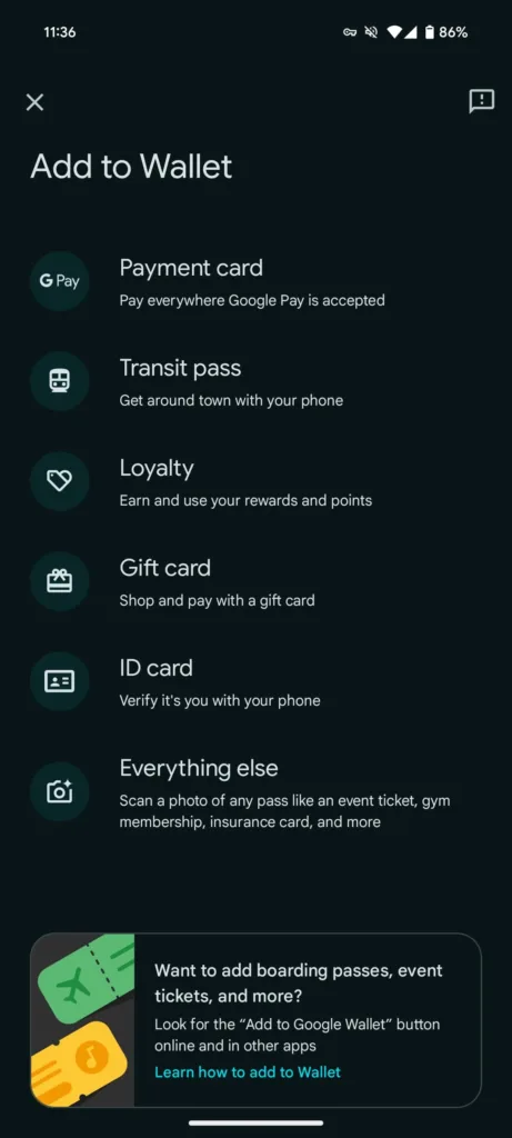 Google Wallet Everything else 1