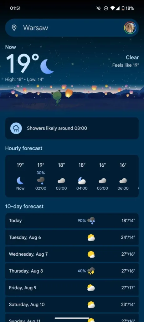 Google Pixel 9 : Une nouvelle application météo au design minimaliste 44 Screenshot 20240805 015110 647w