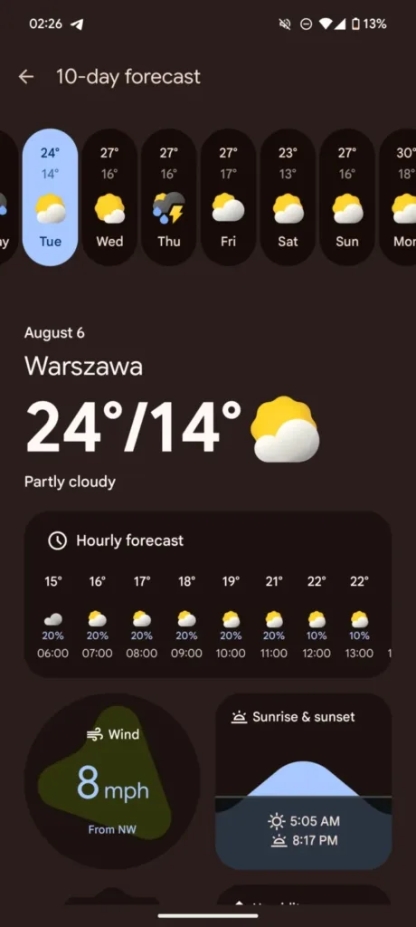Google Pixel 9 : Une nouvelle application météo au design minimaliste 47 Screenshot 20240805 022617 647w