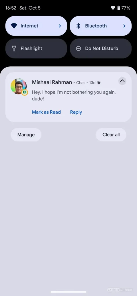 Android 15 : la fin du cauchemar des notifications obsolètes 51 Android 15 QPR1 Beta 2 notificat