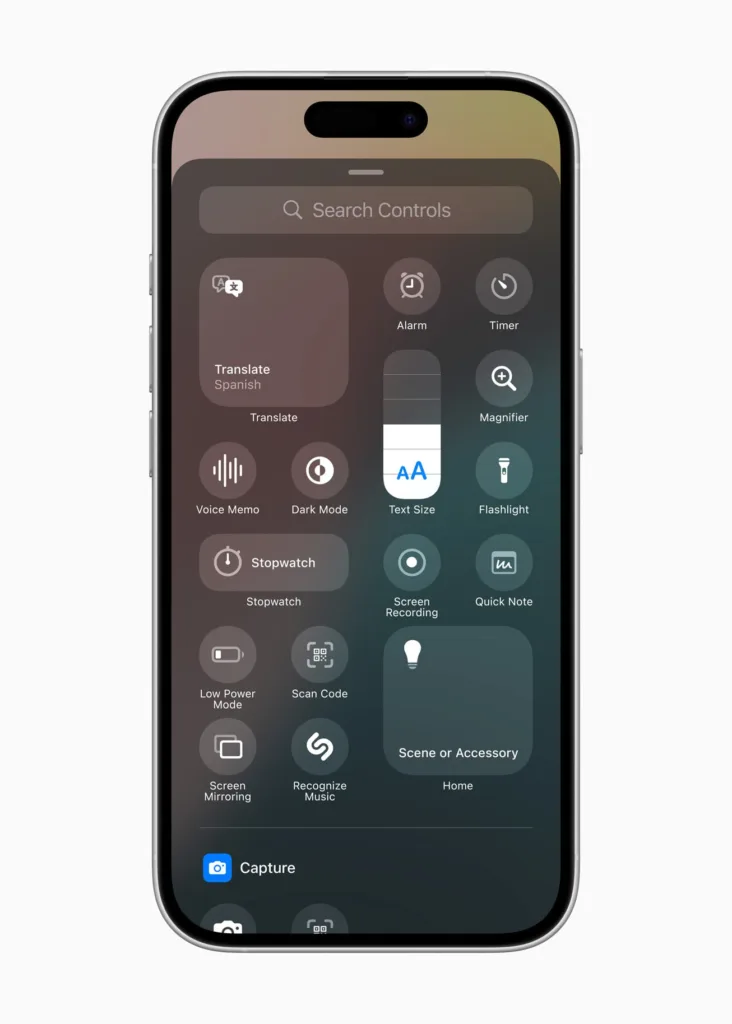 iOS 18 lancée : Personnalisation, productivité et intelligence artificielle, Apple vous gâte ! 52 Apple iOS 18 Control Center cont
