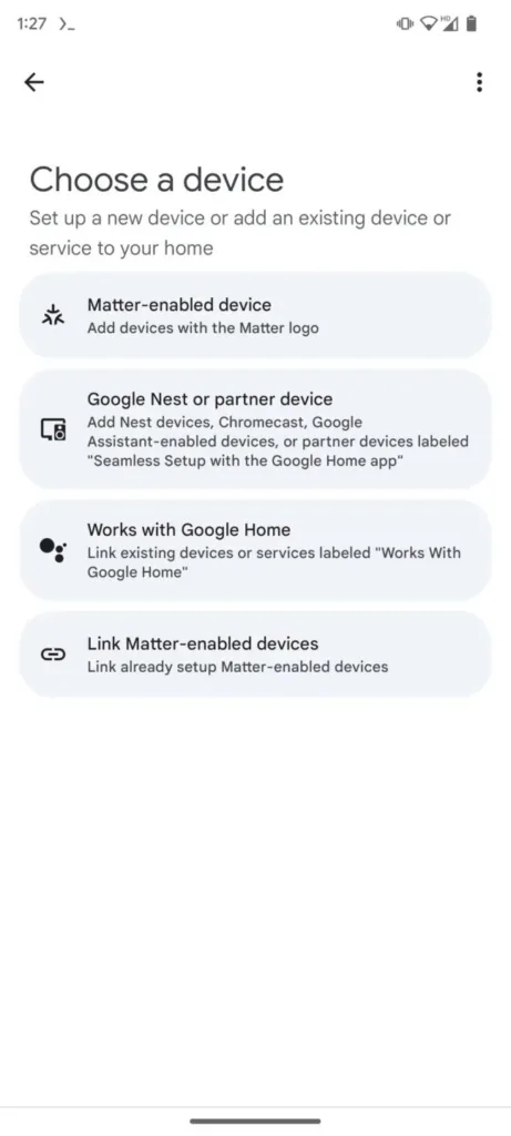 Google Home Link Matter enabled