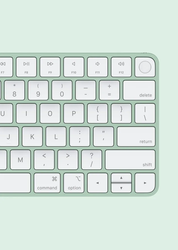 Apple iMac M4 green Magic Keyboa