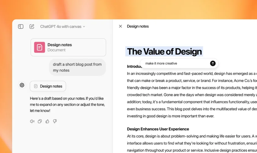 ChatGPT : Canvas, l'outil indispensable pour vos projets d'écriture et de codage