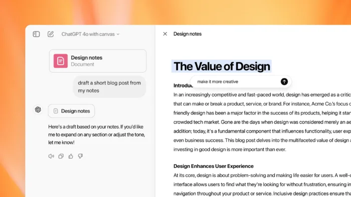 Boostez votre productivité avec ChatGPT Canvas : l’IA de OpenAI à votre service