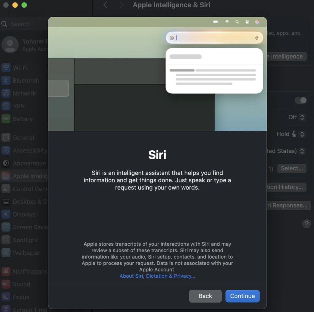 Apple Intelligence : Comment l'activer sur votre Mac en Europe ? 71 Screen 2024 10 29 at 09.47.38