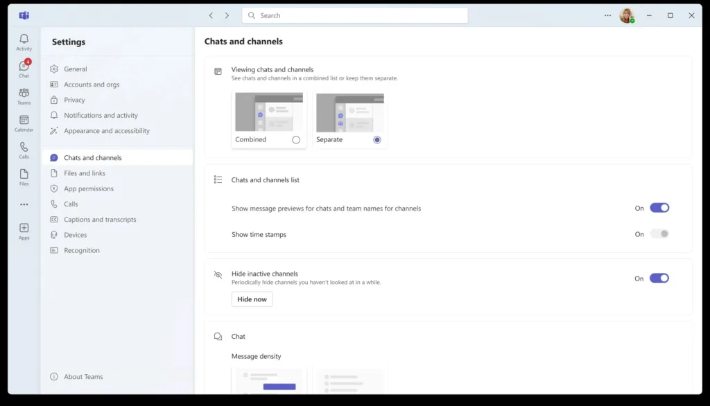 Teams révolutionne la gestion des messages : Tout centralisé dans la conversation ! 73 Settings 1 1920
