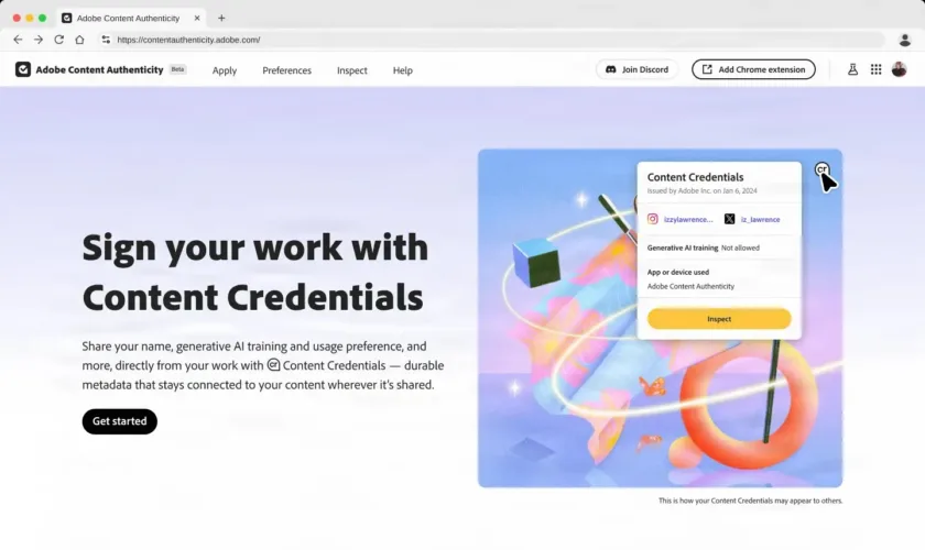 Adobe Content Authenticity : Protégez vos créations de l'IA générative