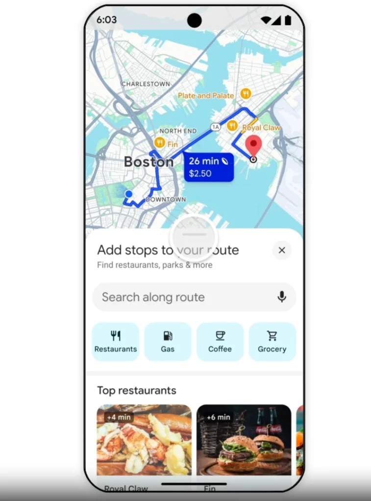 Google Maps : Navigation améliorée et guidage précis vers votre destination 47 Add stops 2