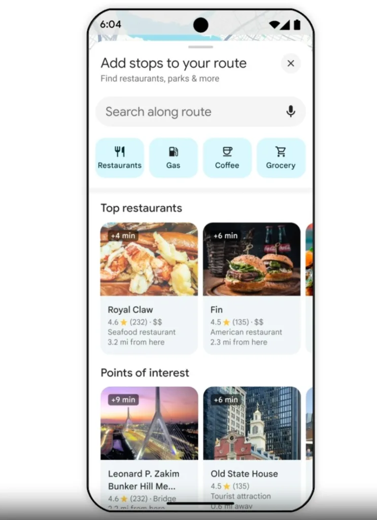 Google Maps : Navigation améliorée et guidage précis vers votre destination 48 Add stops 3