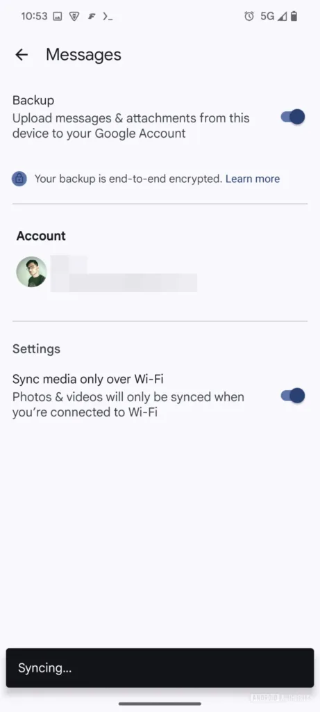 Google Messages : Sauvegarde et restauration intégrées pour une gestion simplifiée 45 Google Messages backup and resto 2