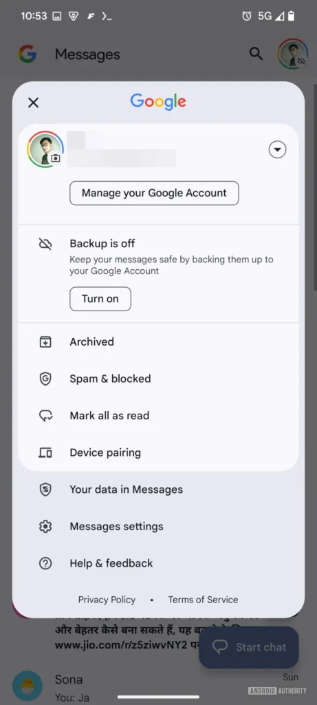 Google Messages : Sauvegarde et restauration intégrées pour une gestion simplifiée 46 Google Messages backup and resto 3